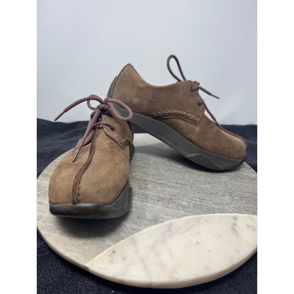 Kalso Earth Balance Mogano Brown Leather Lace Up Comfort Oxford Shoes Womens 7.5